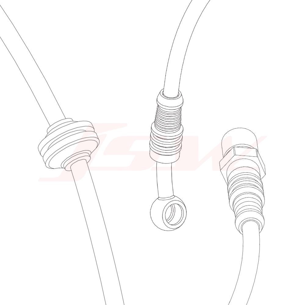 Brake hose interface illustration