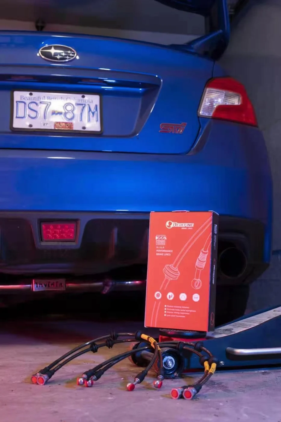 REDEFINE stainless steel brake lines for Subaru STI